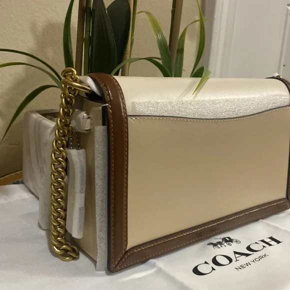 Coach Hutton Colorblock Leather Shoulder Bag - Picture 11 of 13